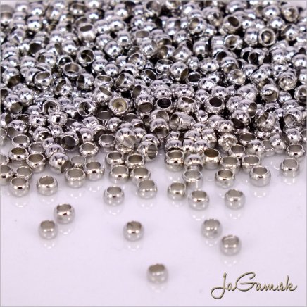 Zatláčaci rokajl 2,5 mm platina ,1g (1252)